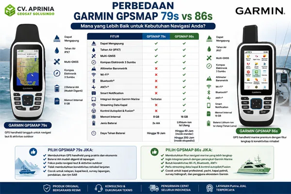 Perbedaan Garmin GPSMAP 79s vs 86s, Mana yang Lebih Baik?